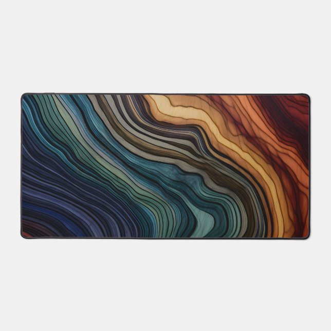 Colorful Wood Desk Mat (Front)