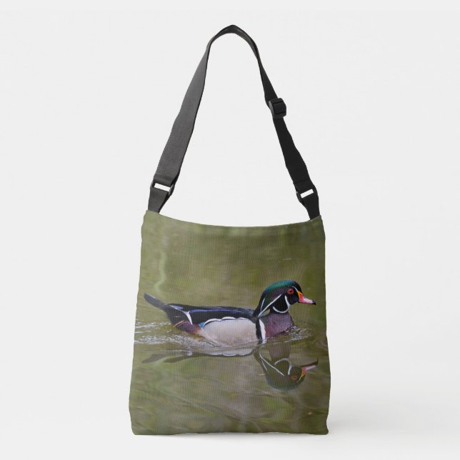 Colorful wood duck crossbody bag (Front)