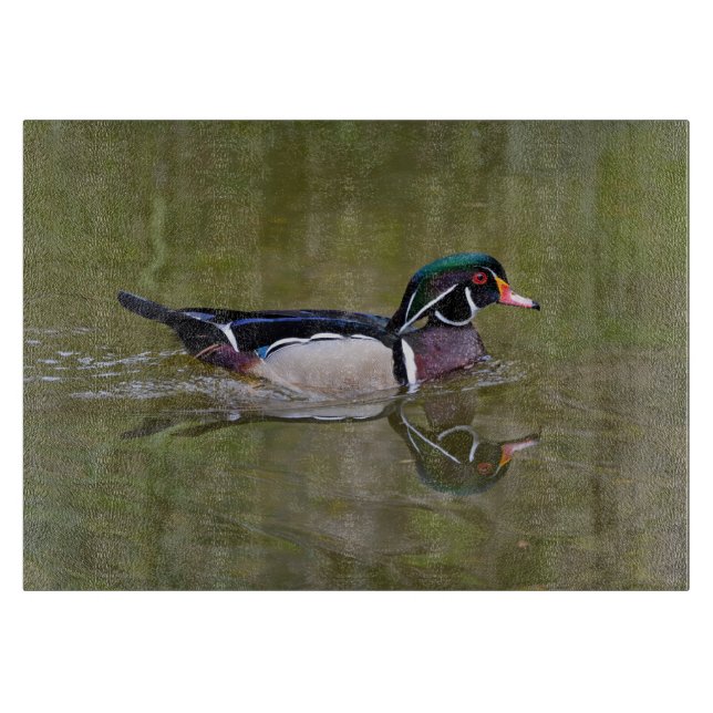 Colorful wood duck cutting board (Front)