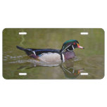 Colorful Wood Duck License Plate at Zazzle
