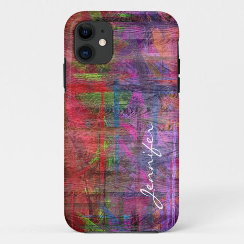 Colorful Wood Grain 3 iPhone 11 Case