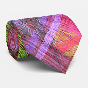 Colorful Wood Grain #8 Neck Tie