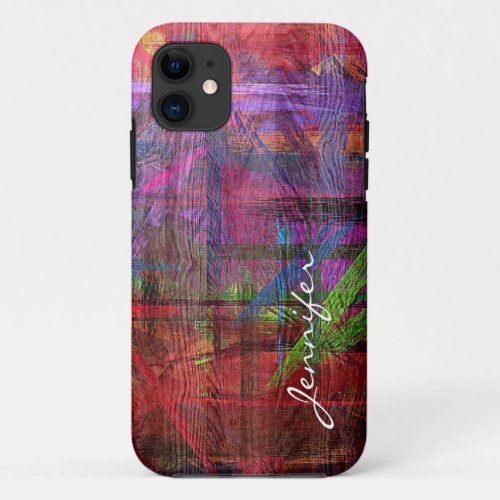 Colorful Wood Grain iPhone 11 Case