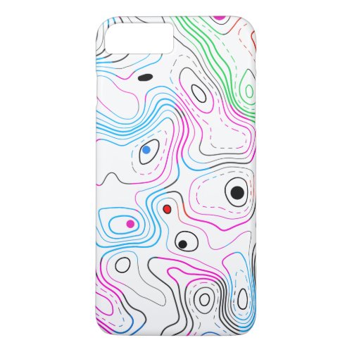 Colorful wood grain lines pattern iPhone 8 plus7 plus case