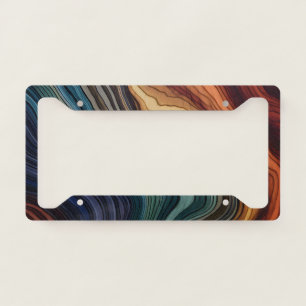 Colorful Wood License Plate Frame