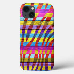 Colorful Wood Vintage Zebra Print #10 iPhone 13 Case