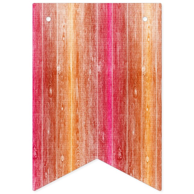 colorful wood wall bunting flags (Sixteenth Flag)