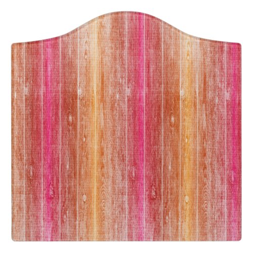 colorful wood wall door sign