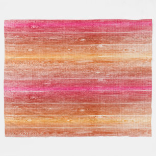 colorful wood wall fleece blanket