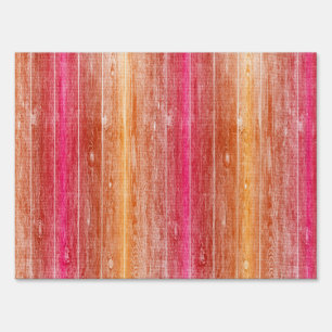 colorful wood wall sign