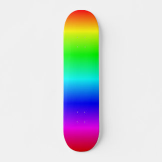Colorful wooden fence planks rainbow skateboard