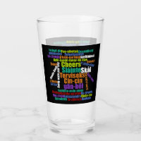 Colorful Word Art Cheers in Many Languages