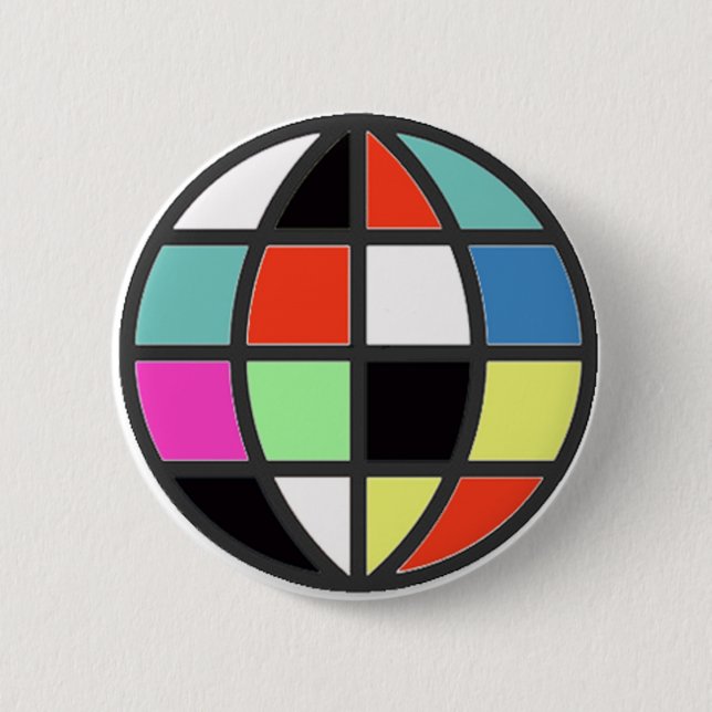 colorful world globe button (Front)