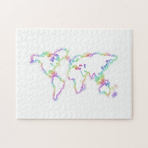 Colorful World map Jigsaw Puzzle