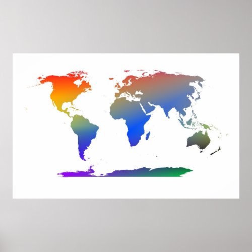 COLORFUL WORLD MAP POSTER