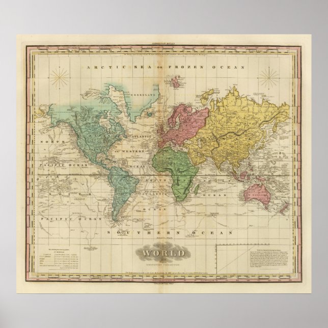 Colorful World Map Poster (Front)