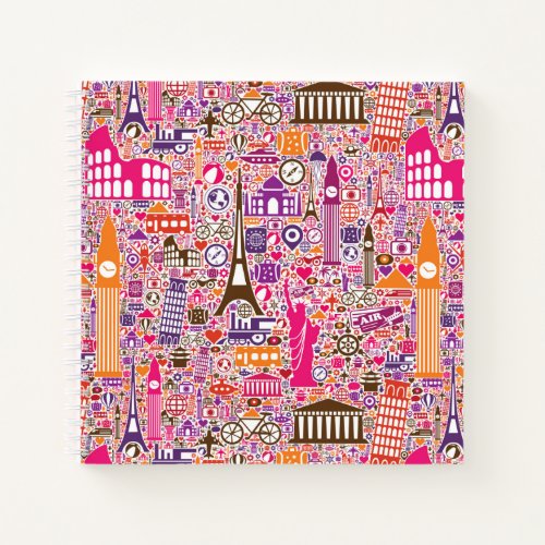 Colorful World Pattern Notebook