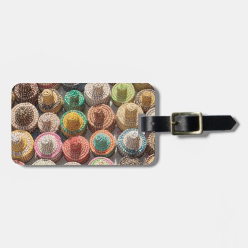 Colorful Woven Hats Luggage Tag