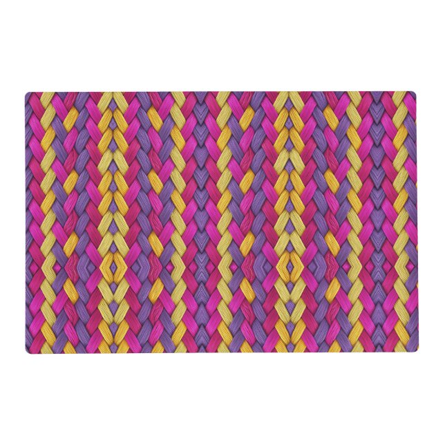 Colorful Woven Pattern Blanket Placemat (Front)