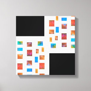 colorful wrapped canvas modern chic abstract art print