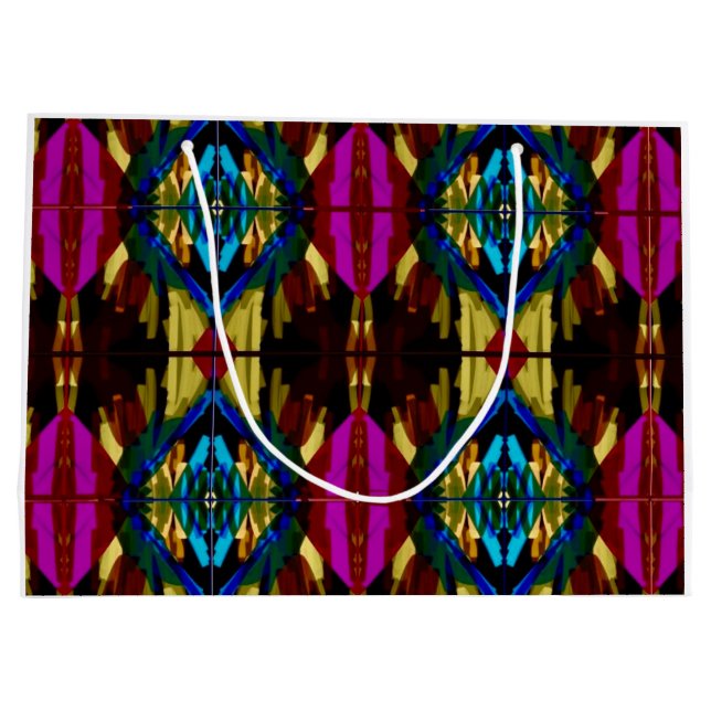 Colorful wrapping paper large gift bag (Back)