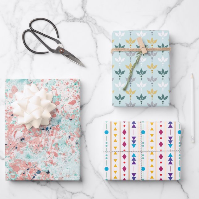 Colorful  wrapping paper sheets (Front)