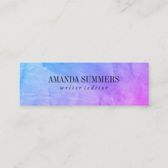 Colorful Wrinkle Texture Mini Business Card (Front)