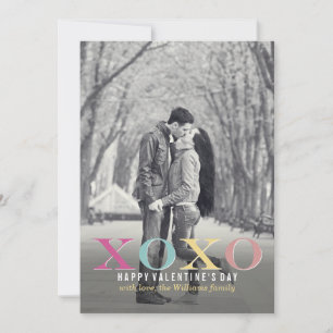Colorful XOXO Valentine's Day Cards