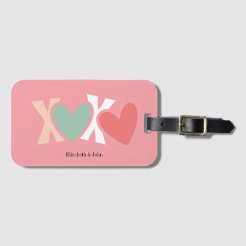 Colorful XOXO Valentines Day   Luggage Tag