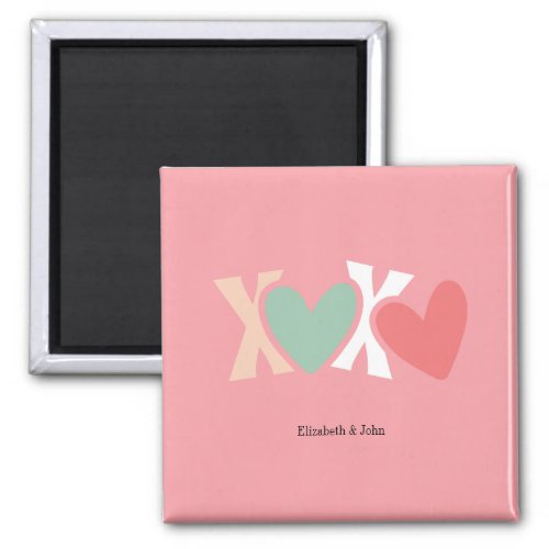 Colorful XOXO Valentines Day  Magnet