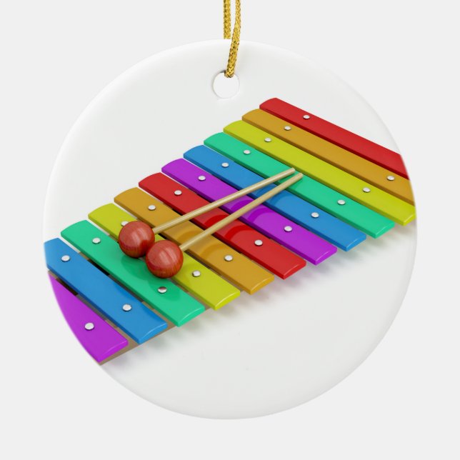 Colorful xylophone ceramic ornament (Front)