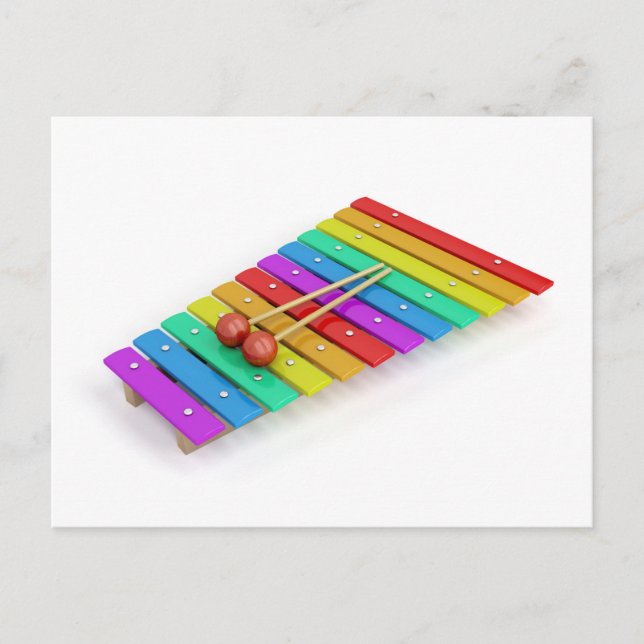 Colorful xylophone postcard (Front)