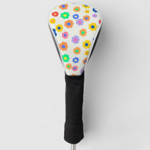 Colorful Y2K Small Flower Indie Pattern Golf Head Cover
