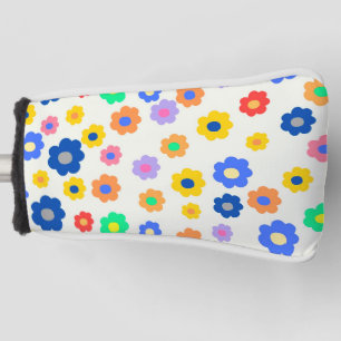 Colorful Y2K Small Flower Indie Pattern Golf Head Cover