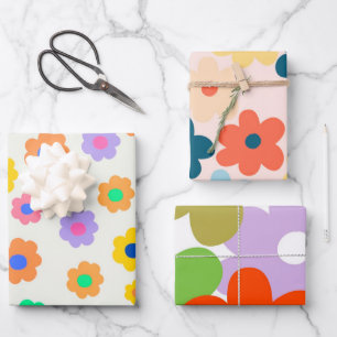 Colorful Y2K Small Flower Indie Pattern Wrapping Paper Sheets