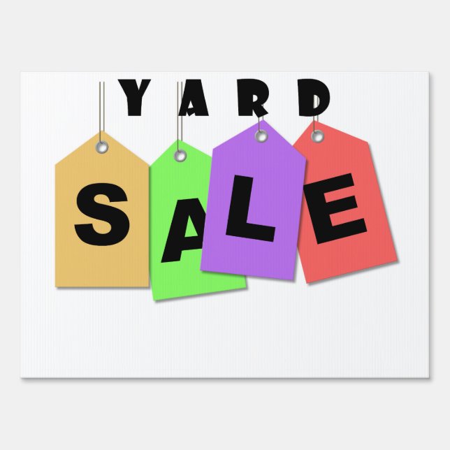 Colorful Yard Sale Sign (Back)