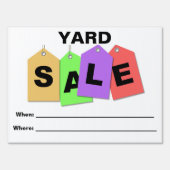 Colorful Yard Sale Sign | Zazzle