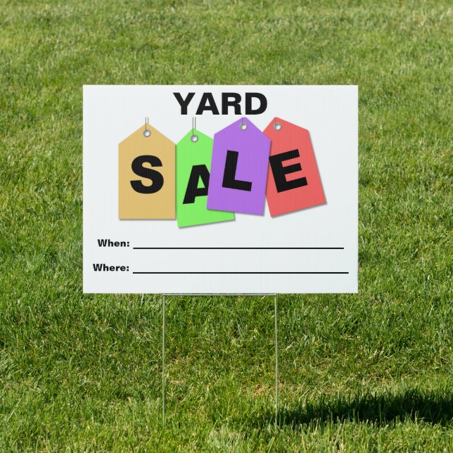 Colorful Yard Sale Sign (Insitu)