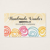 colorful yarn balls crochet hook business card (Front)