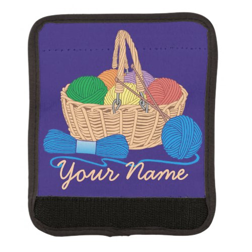 Colorful Yarn Basket Personalized Knitting  Luggage Handle Wrap