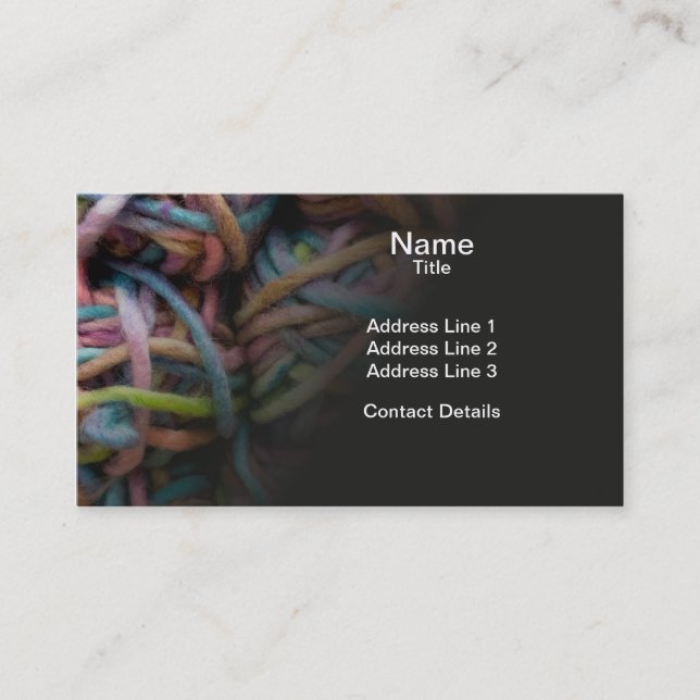 Colorful Yarn Business Card (Front)