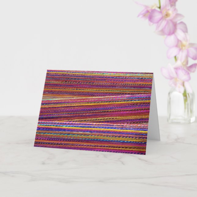 Colorful Yarn Card (Orchid)