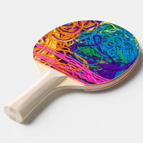 Colorful Yarn Crochet Knitting Photography Ping Pong Paddle