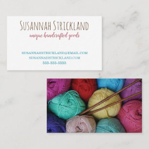 Colorful Yarn Crochet or Knit Business Card