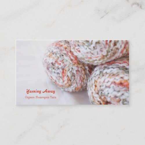 Colorful yarn photo customizable business cards