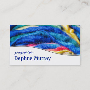 Colorful Yarn Shop Knitting Business Card