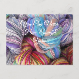 Colorful Yarn Skeins for Knitting, Crochet  Postcard