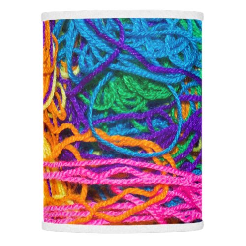 Colorful Yarn Tangles Crochet Knitting Photography Lamp Shade
