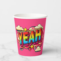 Colorful YEAH paper cup!