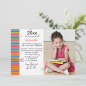 Colorful Year Photo Graduation Invitation (Standing Front)